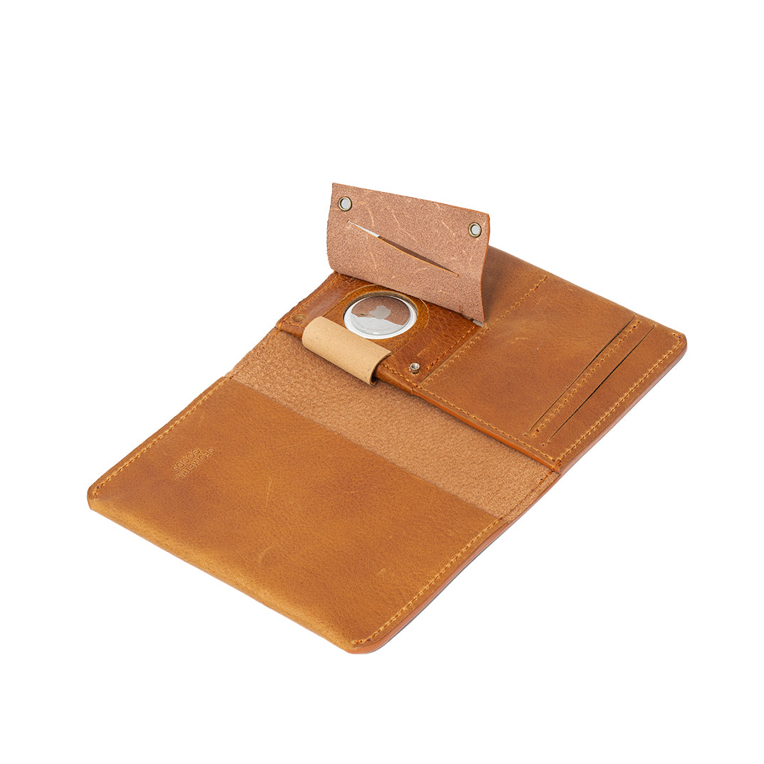 Leather Passport Holder for AirTag